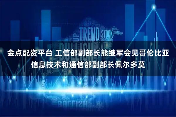 金点配资平台 工信部副部长熊继军会见哥伦比亚信息技术和通信部副部长佩尔多莫